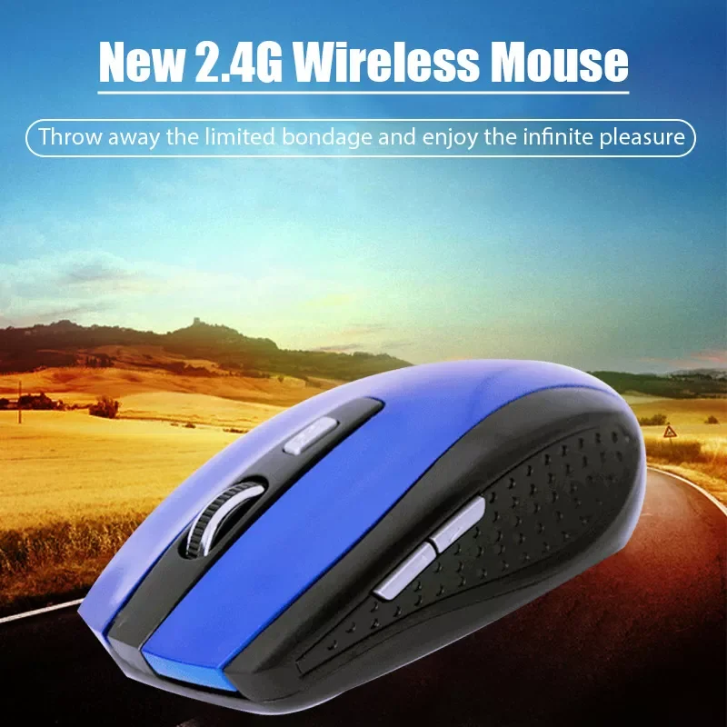 

2.4GHz Wireless Optical Mouse Gamer for PC Gaming Laptops Opto-electronic Game Wireless Mice with USB Receiver