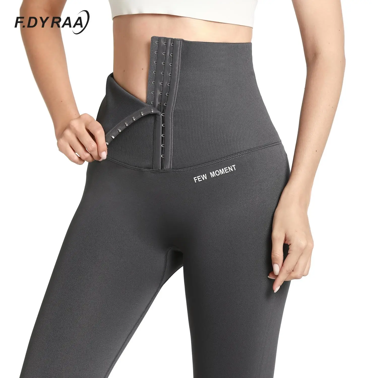 

F.DYRAA High Waist Tights Women Yoga Pants Fitness Gym Workout Seamless Sports Leggings Black Running Activewear Trousers Female