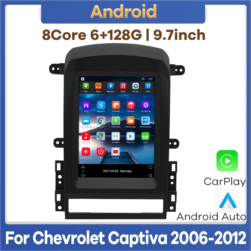 

9.7" 6+128G Android 12 Car Video Player Radio GPS for Chevrolet Captiva 2006-2012 Auto Stereo CarPlay Screen Head Unit BT WiFi
