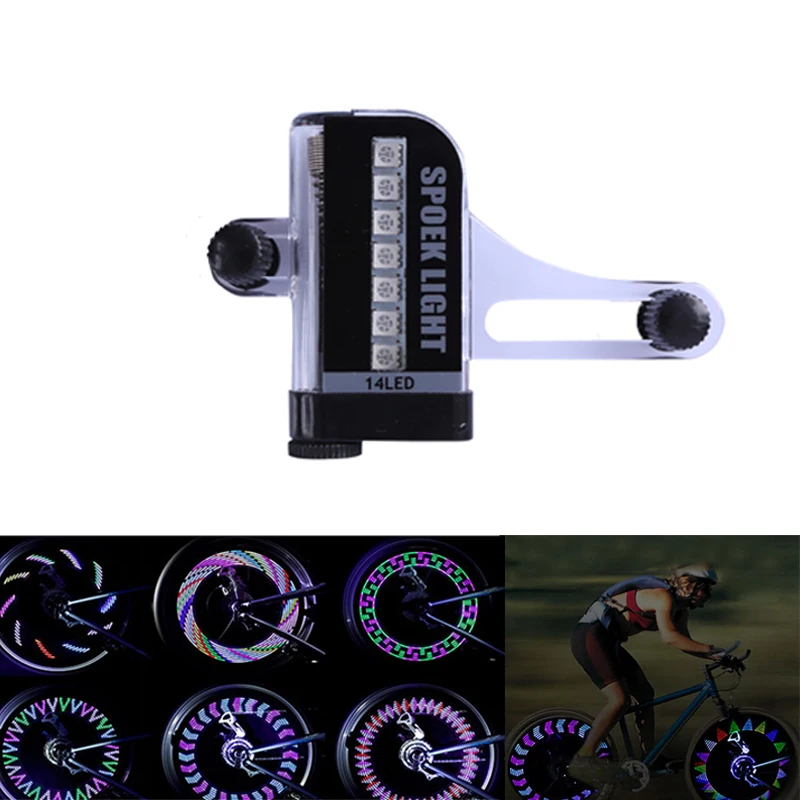 

Спицевая подсветка для велосипеда, 14 светодиодных спиц, украшение для колеса, умный перезаряжаемый горный велосипед, водонепроницаемый про...