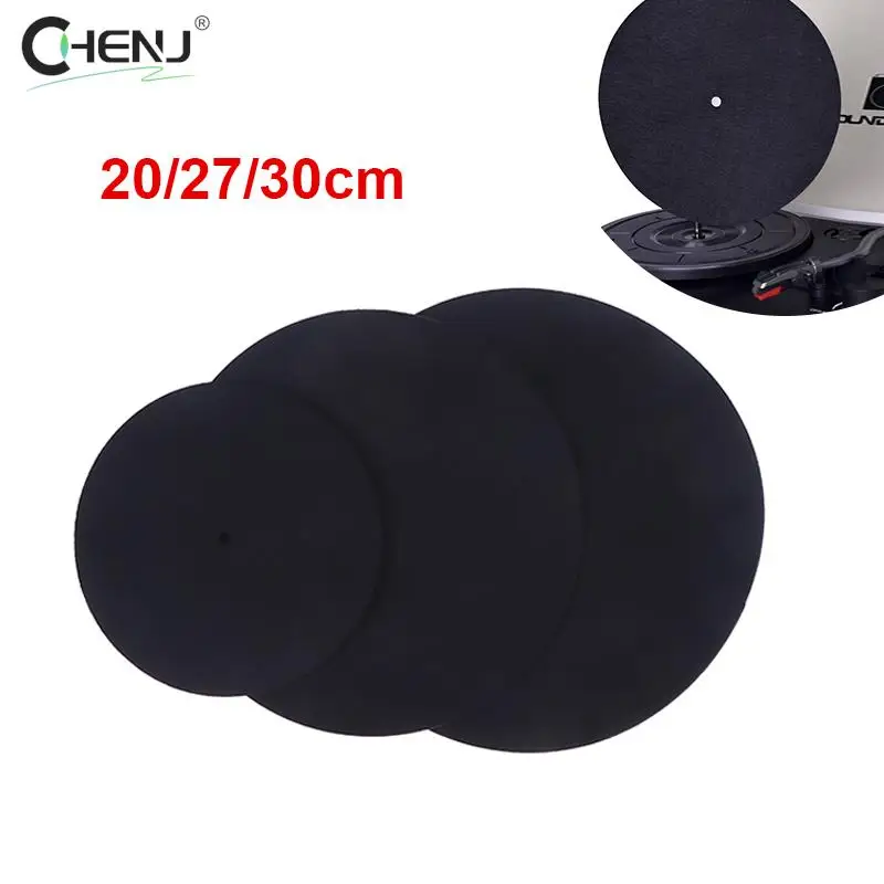 High Quality Black Felt Turntable Vinyl Record Pad LP Anti-slip Protection Mat 3mm Thick For LP Vinyl Record Players Accessories