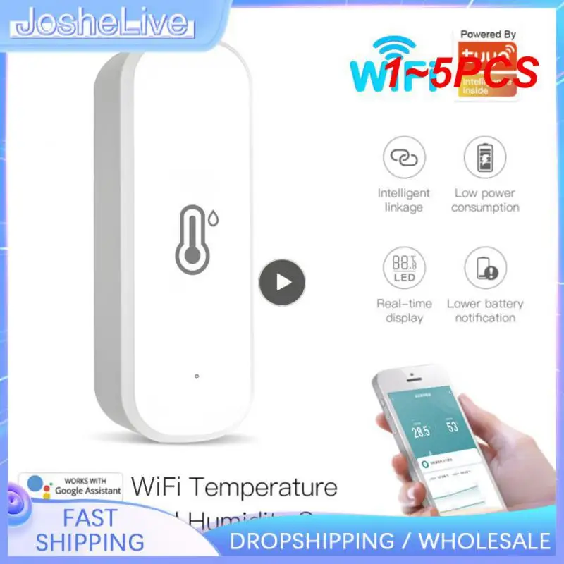 

Датчик влажности и температуры Zigbee 3,0 Wi-Fi, 1-5 шт.