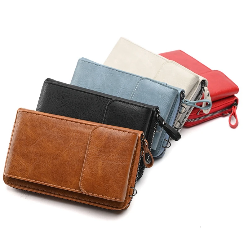 Strap Crossbody Shoulder Bag Fashion Universal PU Phone Bag Outdoor Multifunctional Women's Bag Mobile Wallet Card Holder New