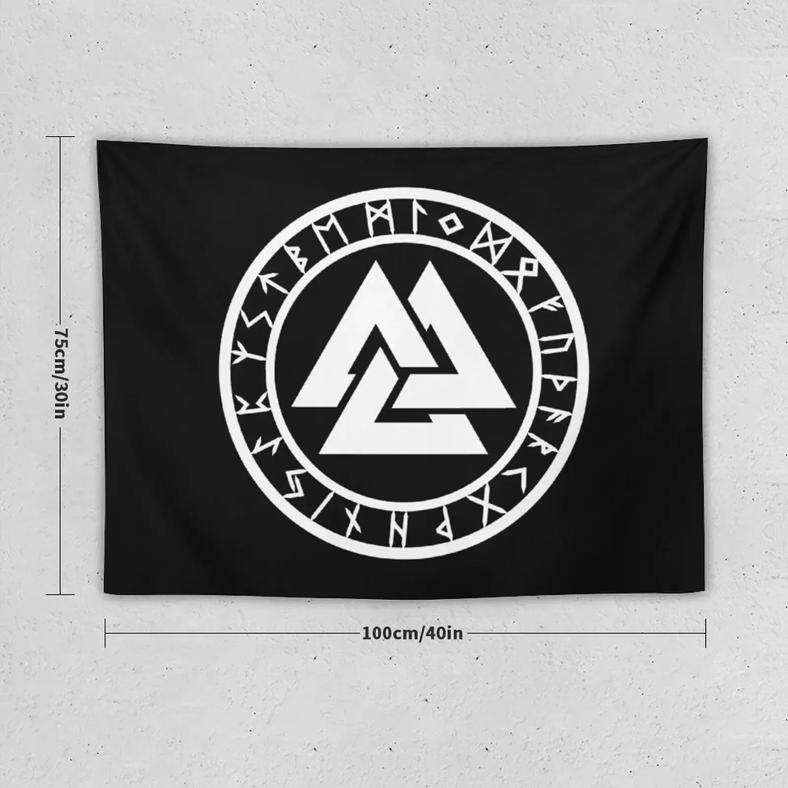Valknut /// Рунический круг (вариант II) Гобелен Эстетический декор комнаты Настенные