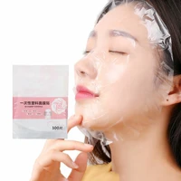 100pcspack plastic face mask film skin care full face cleaner mask paper natural disposable plastic paper mask face beauty tool