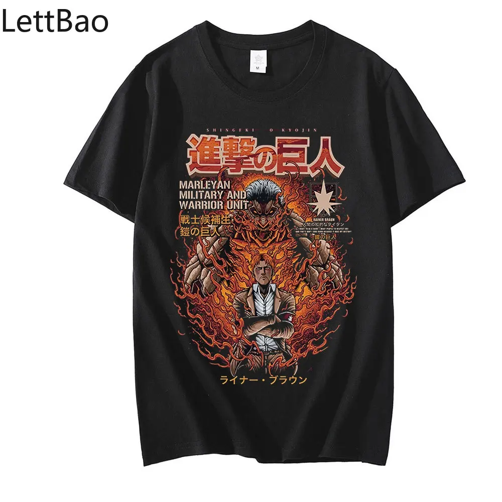 

2022 Fashion Clothing Anime Attack on Titan Men's and Women's T-Shirt Top Summer Harajuku Loose Graphic Short Sleeve T-Shirt