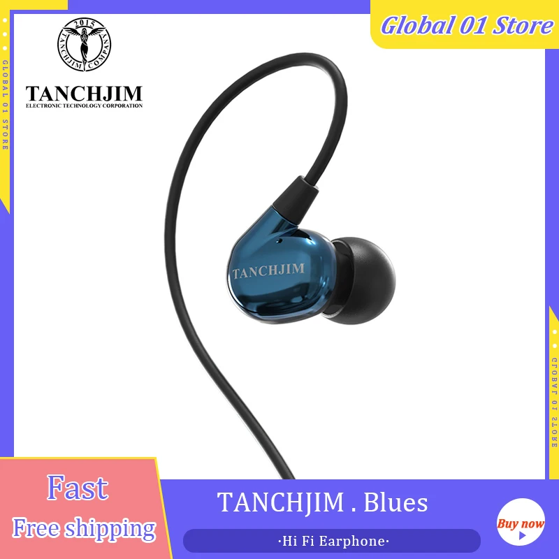 TANCHJIM – écouteurs intra-auriculaires dynamiques blues-dmt, casque filaire,  HiFi IEM, musique, bouchons d'oreille, 3.5mm