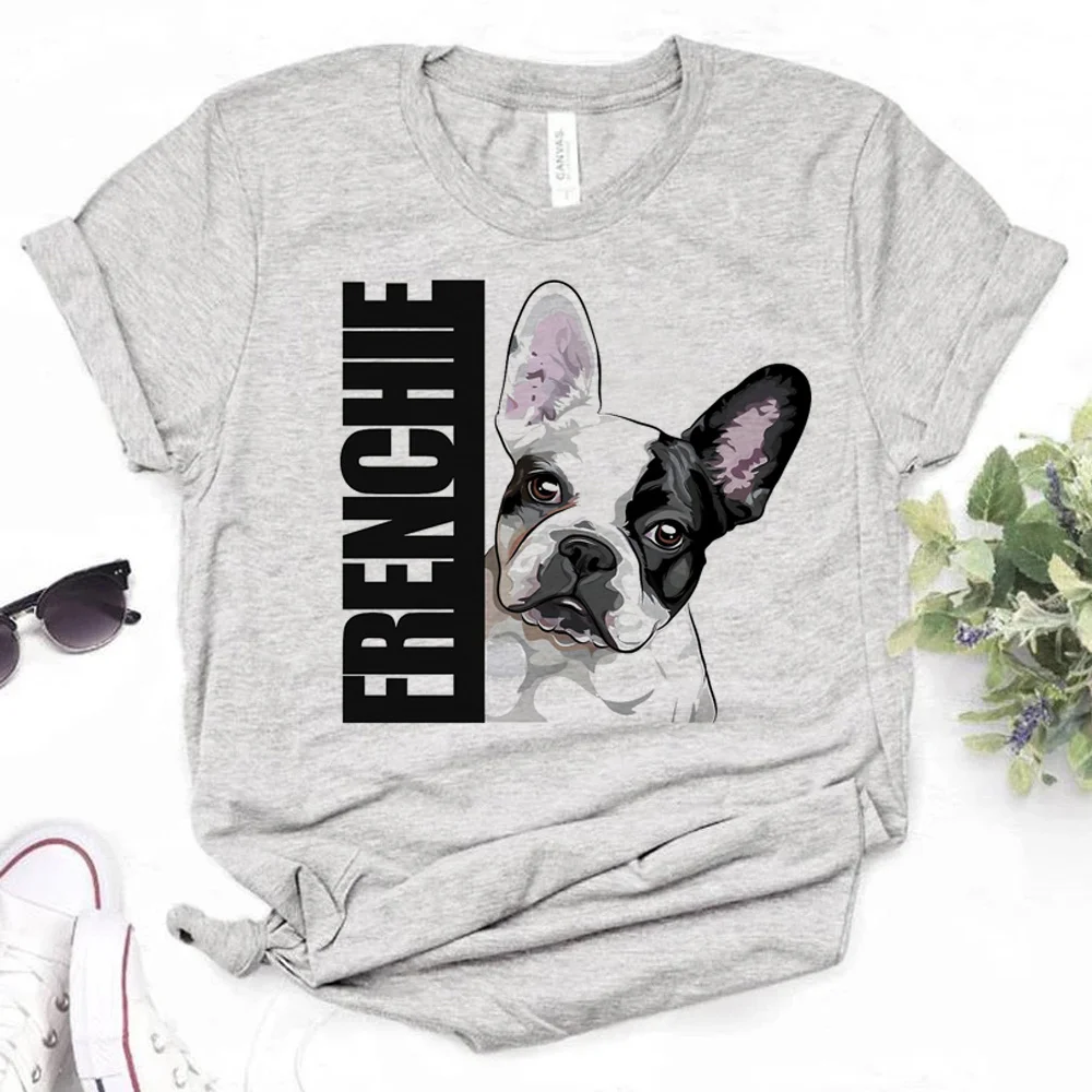 

French Bulldog top women Y2K graphic designer Tee girl comic clothes