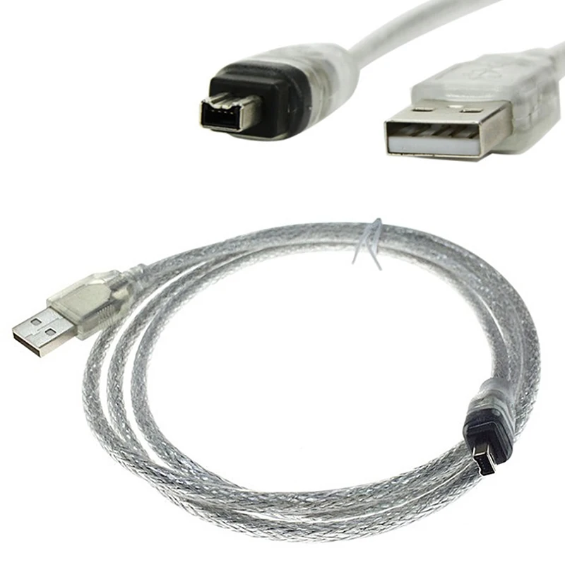 USB Male To Firewire IEEE 1394 4 Pin Male ILink Adapter Cord Firewire 1394 Cable images - 6