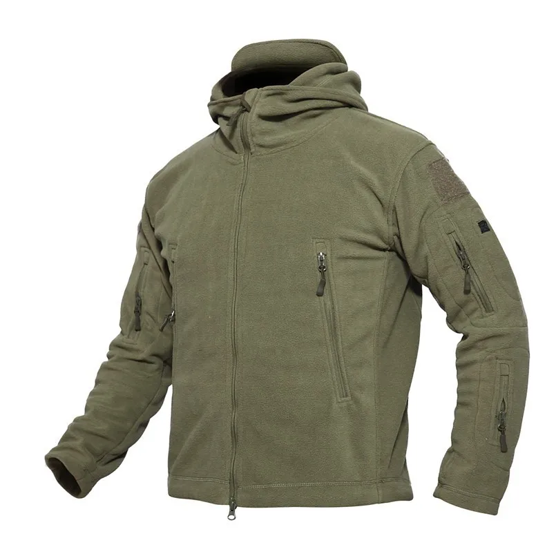 

Winter Warm Military Tactical Thicken Hiking Hunting Jackets Outdoor Hooded Fleece Coat High Quality Multiple Pocket Outerwear