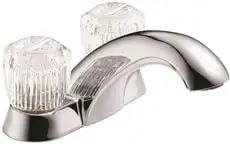 

Bathroom Faucet Two Handle Lead Free Chrome Less