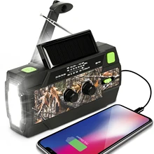 Wireless Portable Outdoor Camp Emergency Lighting with LED Flashlight  Rugged Waterproof Solar Cell Phone Charging Radio Access