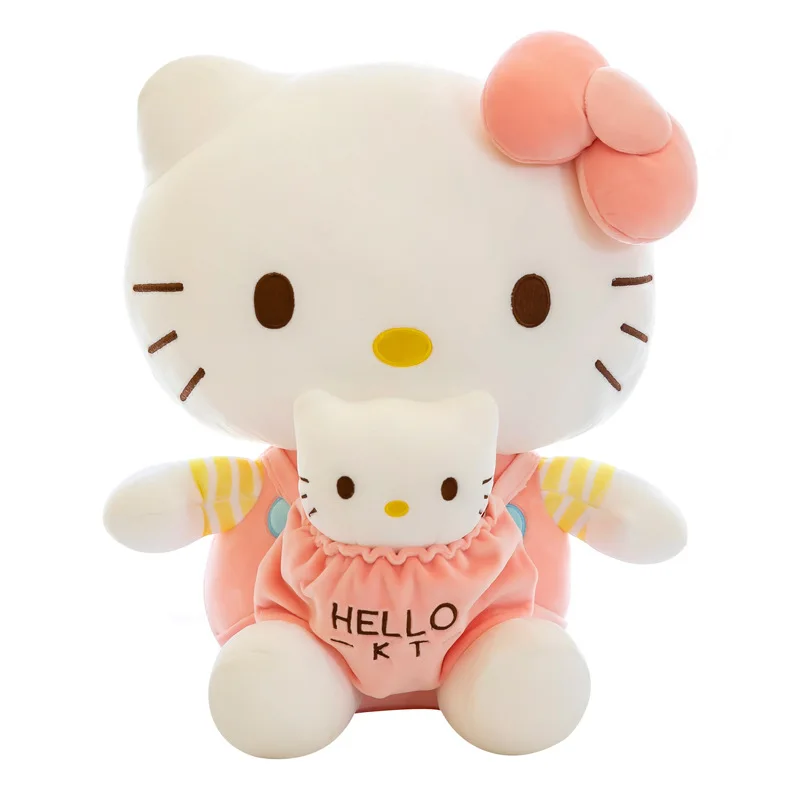 

Креативная подушка Hello Kitty для мамы и ребенка, плюшевая кукла с мультипликационным принтом из аниме, подарок на день рождения для девочек и детей ростом 32-65 см