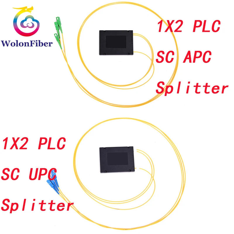 

Волоконно-оптический сплиттер 1X2 ABS коробка кассета ПЛК сплиттер 2,0 мм 1,5 м SC UPC/APC тип ПЛК сплиттер