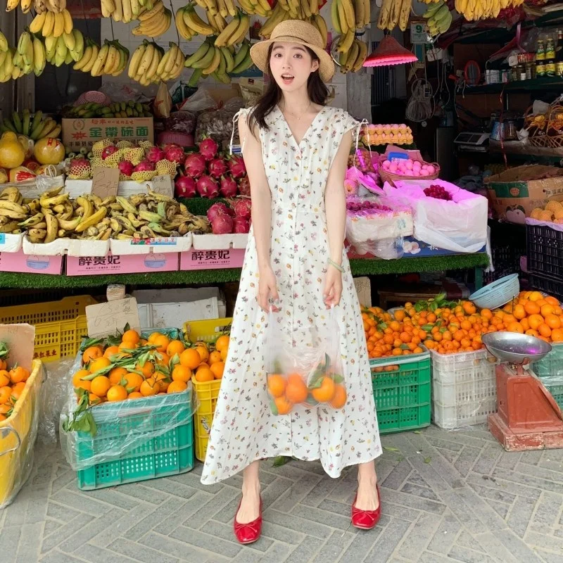 

Beach Holiday Skirt Fragmented Flowers Yunnan Dress Photograph Xia Travel Wear Beach Skirt Girl