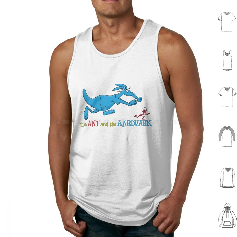 

The Ant And The Aardvark 1960S Animated Characters With Logotype Tank Tops Vest Sleeveless Superheroes Super Heroes Superhero