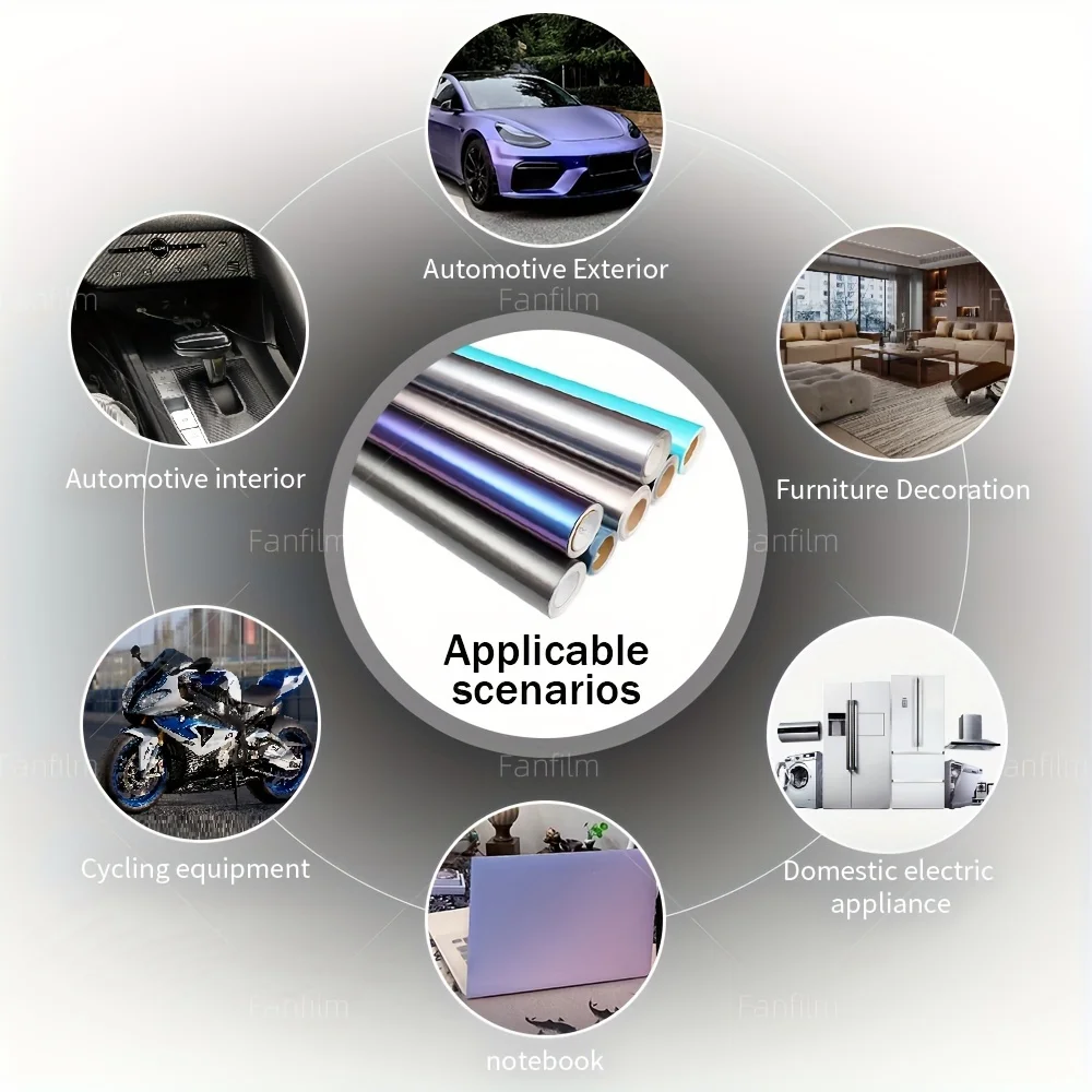 1 Шт. Растягивающаяся Золотая Автомобильная Пленка Меняющая Цвет ПВХ Авто