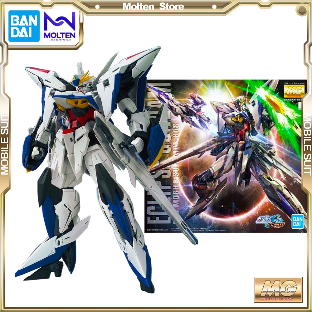 

BANDAI Original MG 1/100 MVF-X08 ECLIPSE GUNDAM MG215 Mobile Suit Gundam Seed Model Kit Gunpla Assembly Anime Action Figure