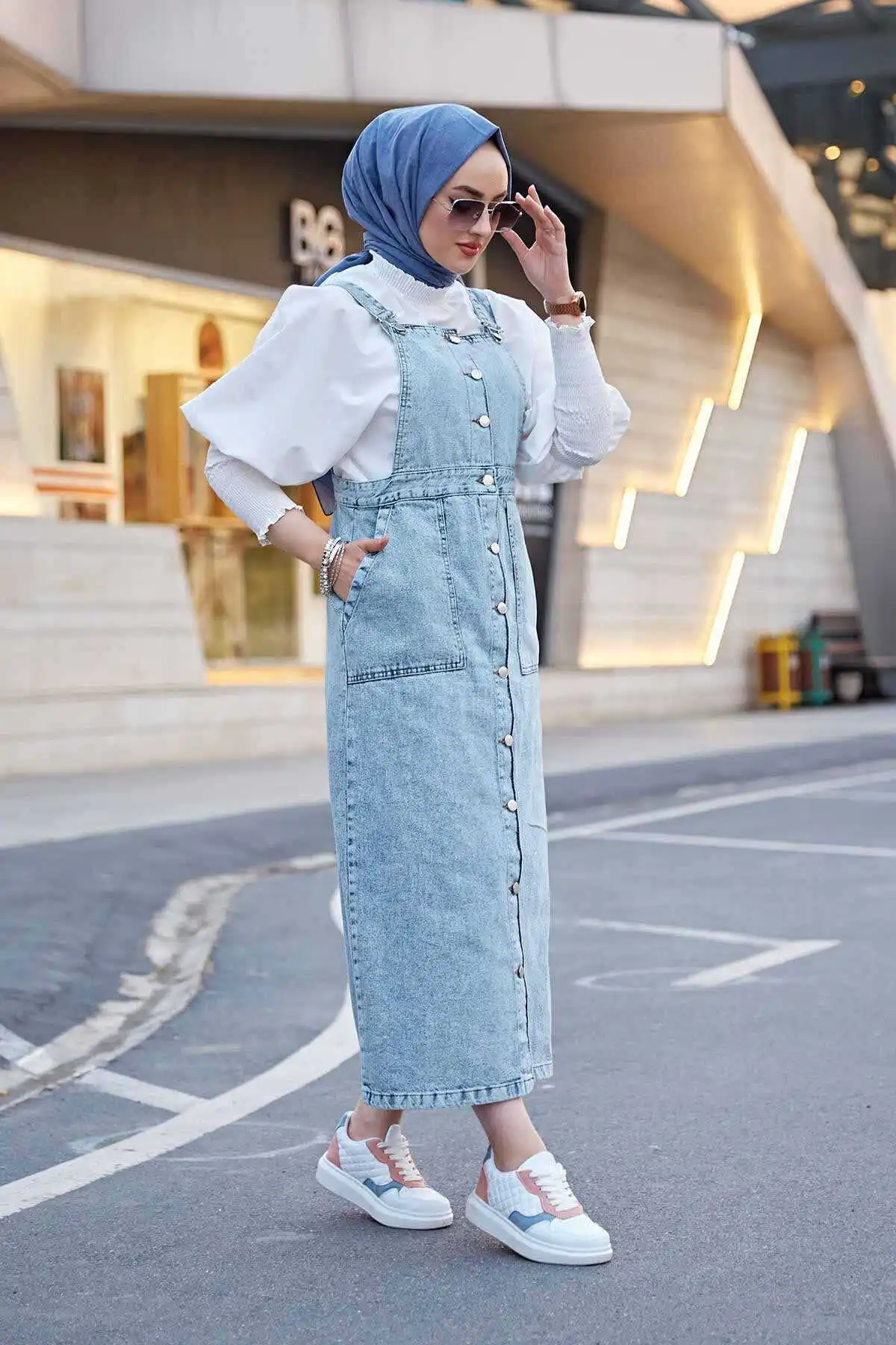 Зимние джинсы-комбинезон MD-Осень-зима 2021 Стандартный головной платок исламский