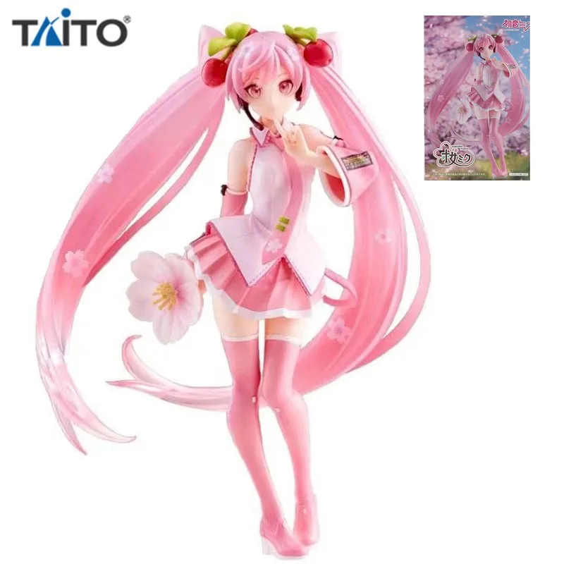 

TAITO Original 2021 VOCALOID Hatsune Miku Anime Figure Sakura MIKU Action Figure Toys for Boys Girls Kids Chidren Birthday Gifts