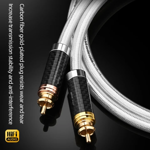 ATAUDIO HiFi RCA-кабель 7N OCC и серебрянный сердечник 2RCA