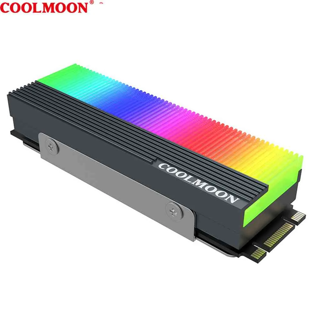 

COOLMOON CM-M7S M.2 ARGB SSD Heatsink Cooler 2280 Solid State Hard Disk Radiator Heat Dissipation Pad