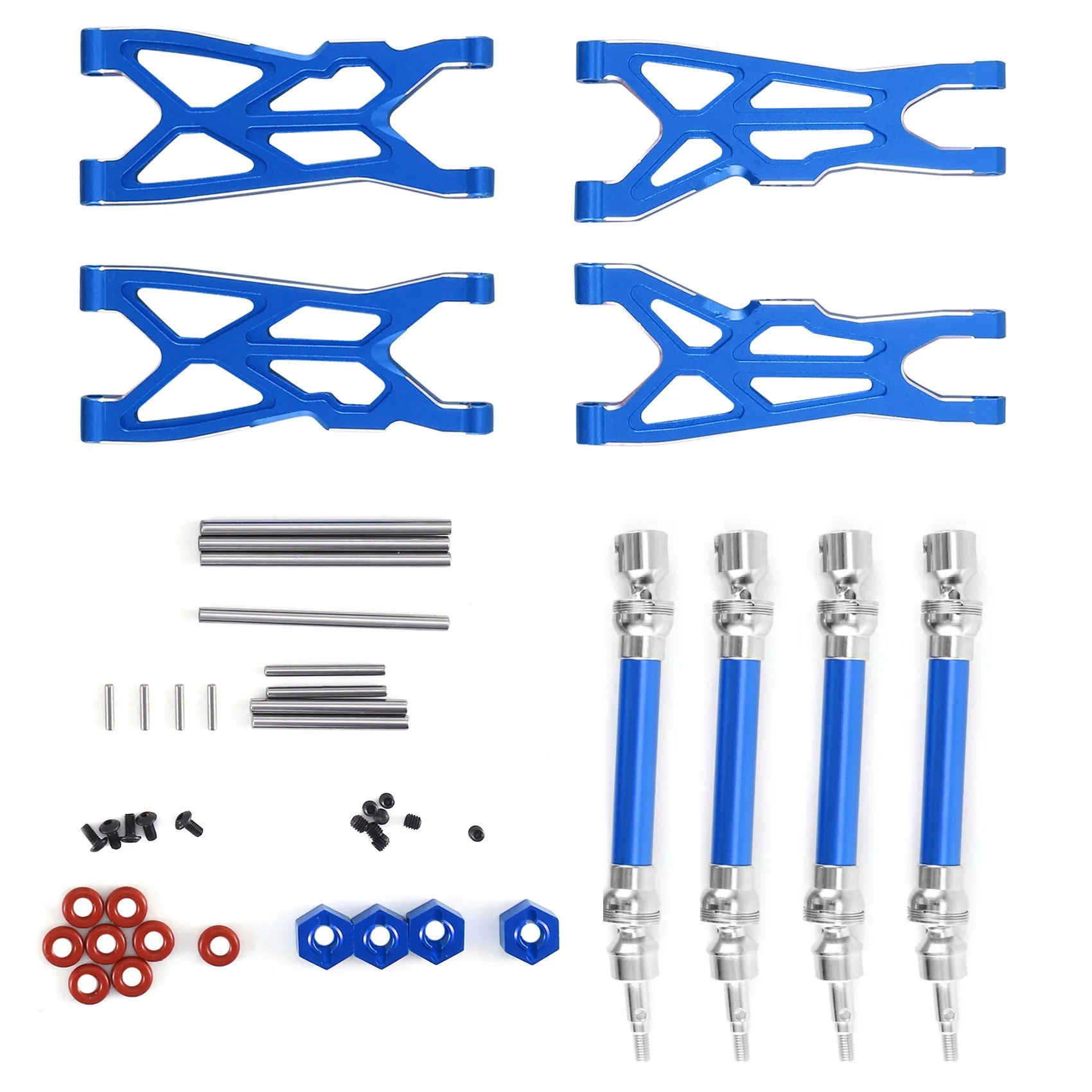 

Metal Front and Rear Suspension Arm Drive Shaft CVD for ARRMA 1/10 Big Rock 4X4 V3 3S BLX RC Car Upgrades Parts,Blue