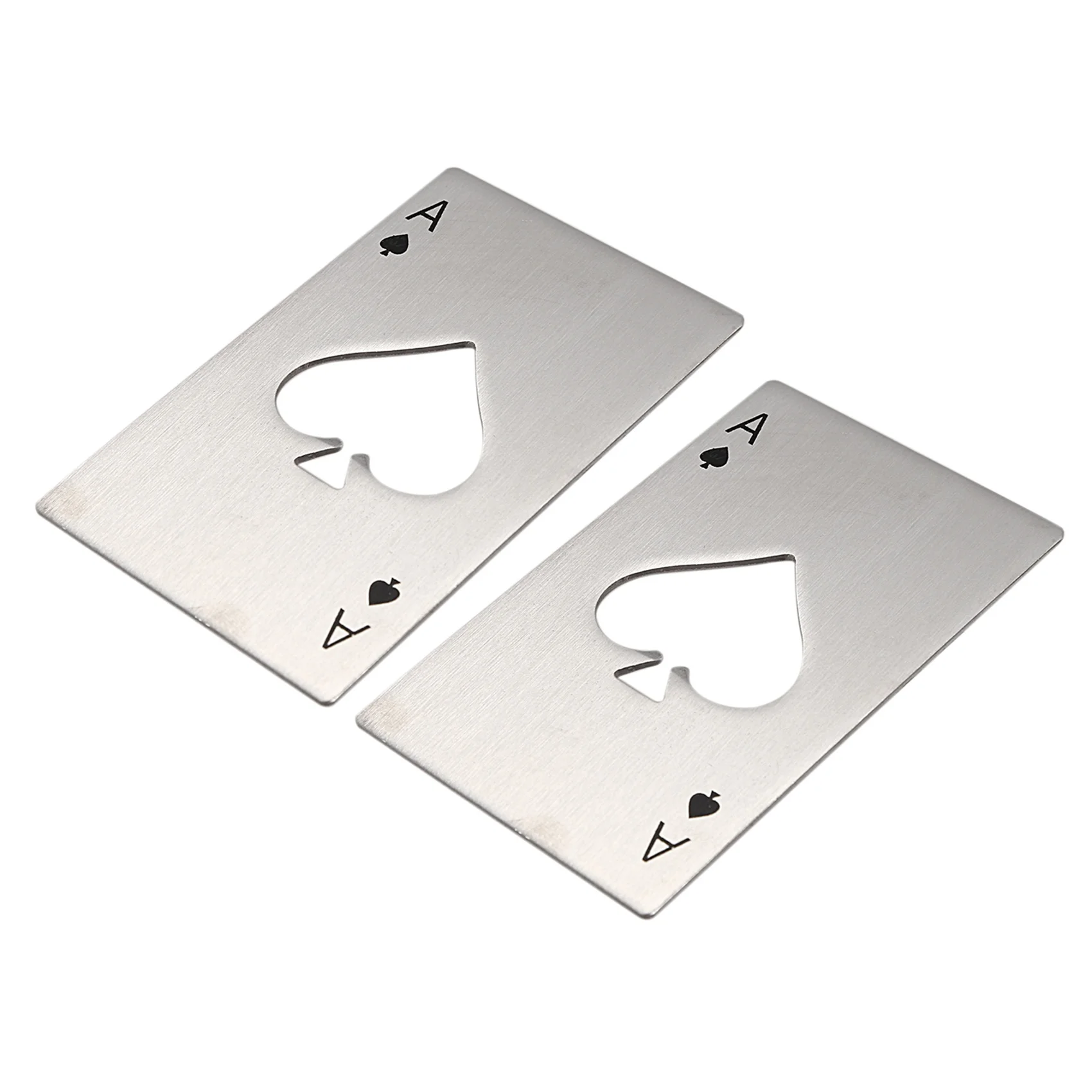 

2X of Spades Poker Bar Tool Soda Stainless Steal Beer Bottle Cap Opener