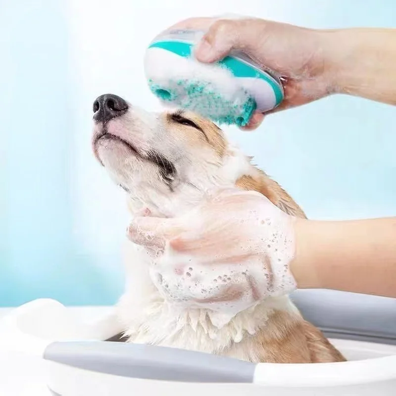 

Hot selling pet bath brush cat dog massage brush hair removal artifact cat beauty cleaning pet products dog grooming