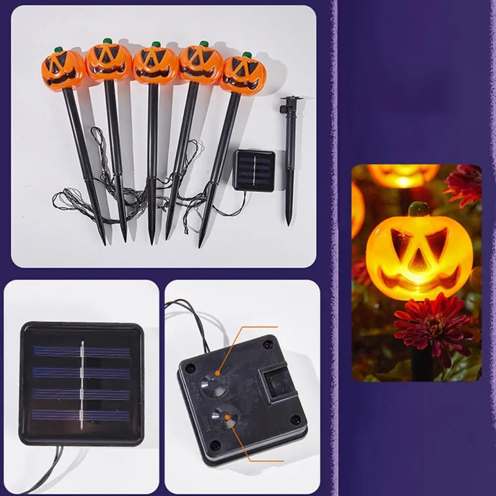 

Decorative Pumpkin Light Waterproof Led Pumpkin Ghost Shaped Solar Lights Spooky Halloween Decor for Outdoor Garden Terrace