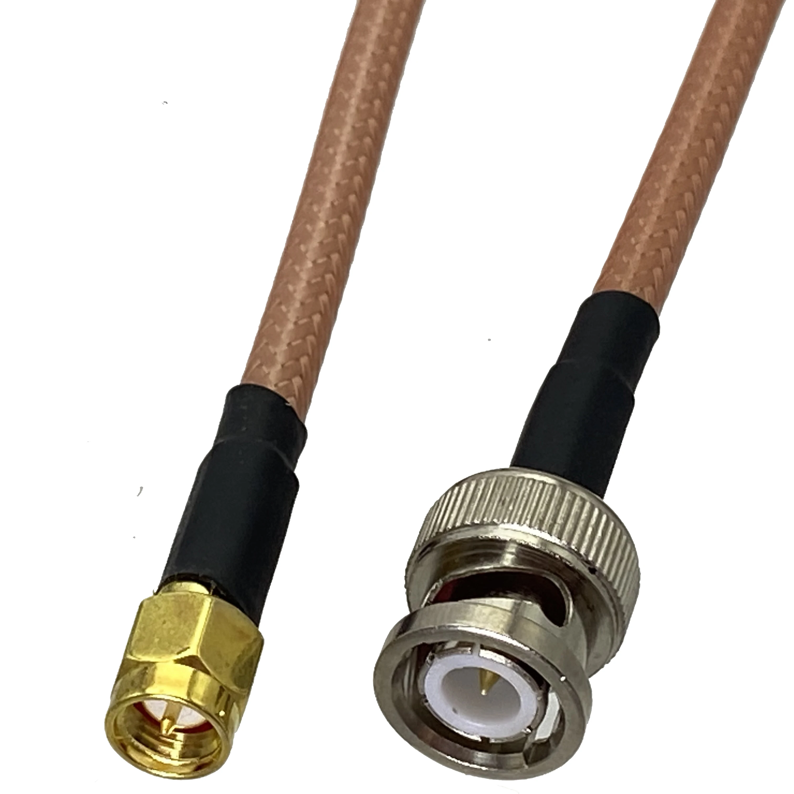 1pcs RG142 BNC Male Plug to SMA Male Plug RF Coaxial Connector Pigtail Jumper Cable New Wire Terminals 6inch~5M