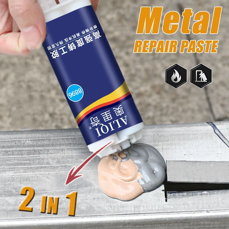 

50ml(100g) Brand Metal Repair Paste 2 In1 Industrial Caster Glue Heat Resistant Sealant Cold Weld Strong Defect Repair Agent