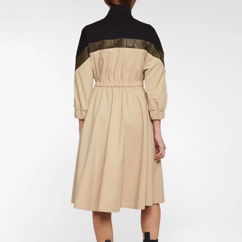 Женский Длинный Тренч с капюшоном Повседневная Свободная ветровка большого