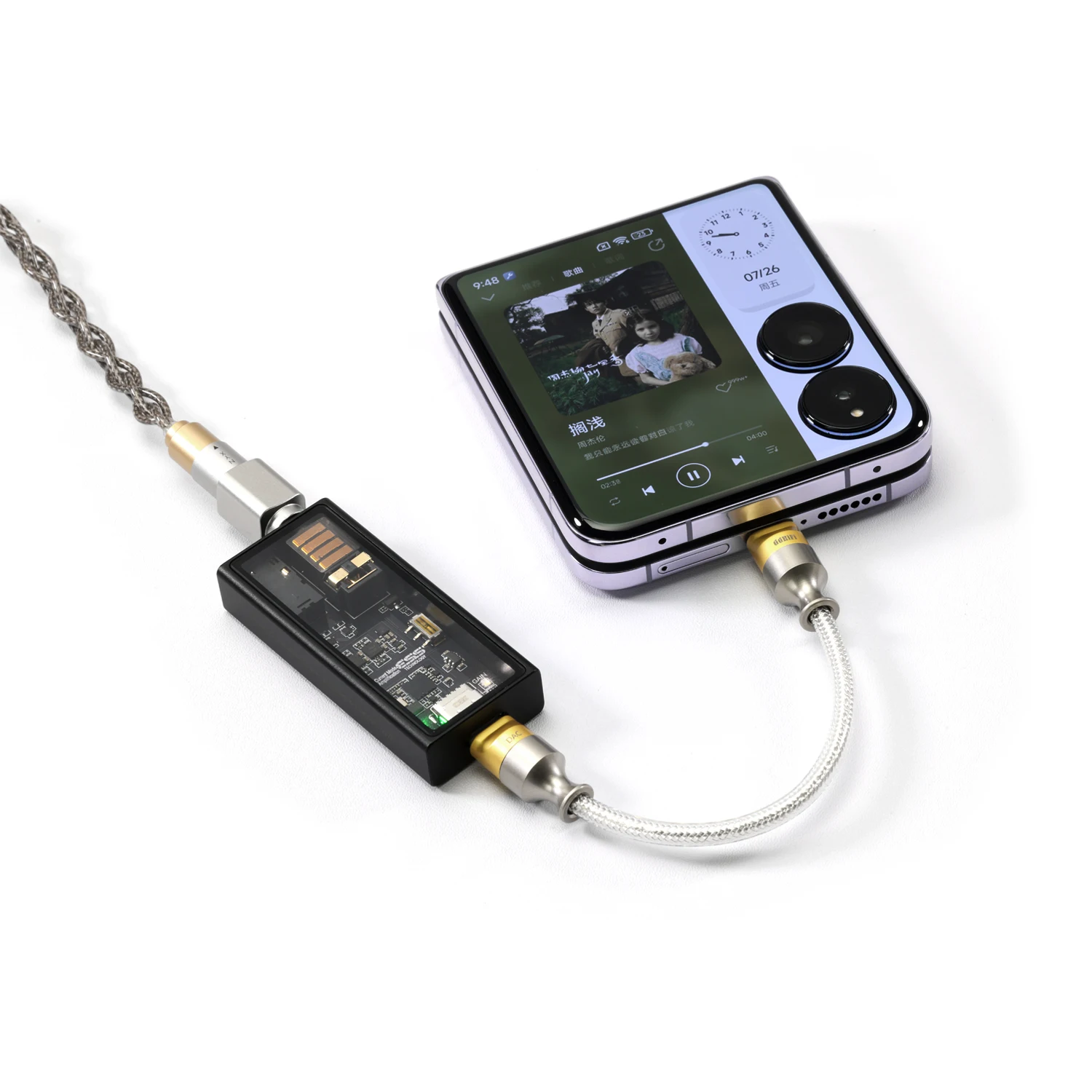 Односторонний OTG кабель передачи данных DDHiFi TC05 M2 с прочной и надежной