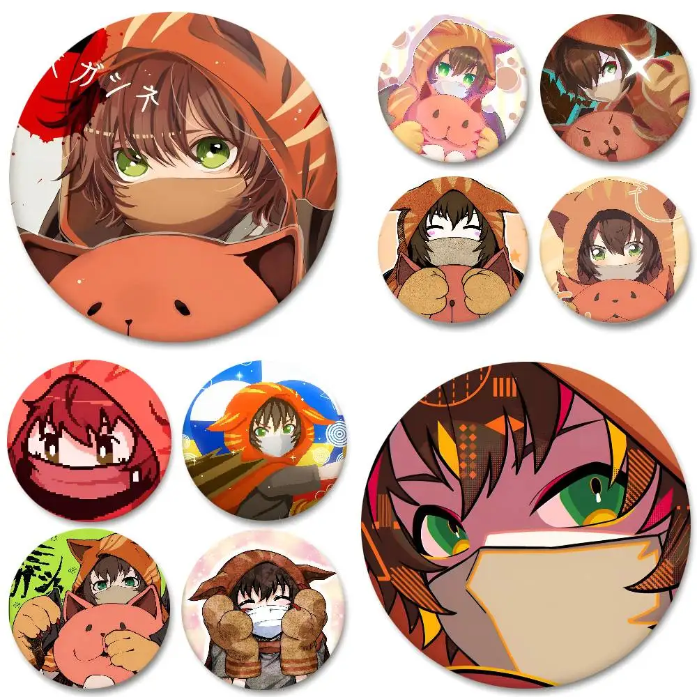 Фото Gin Ibushi Game Your Turn To Die, значки, круглый значок, жесть, монета, брошь, одежда, аксессуары для рюкзака, булавка на лацкан №2