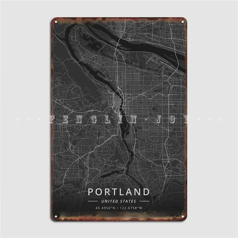 

Portland United States Metal Sign Wall Pub Pub Garage Classic Wall Plaque Tin Sign Poster
