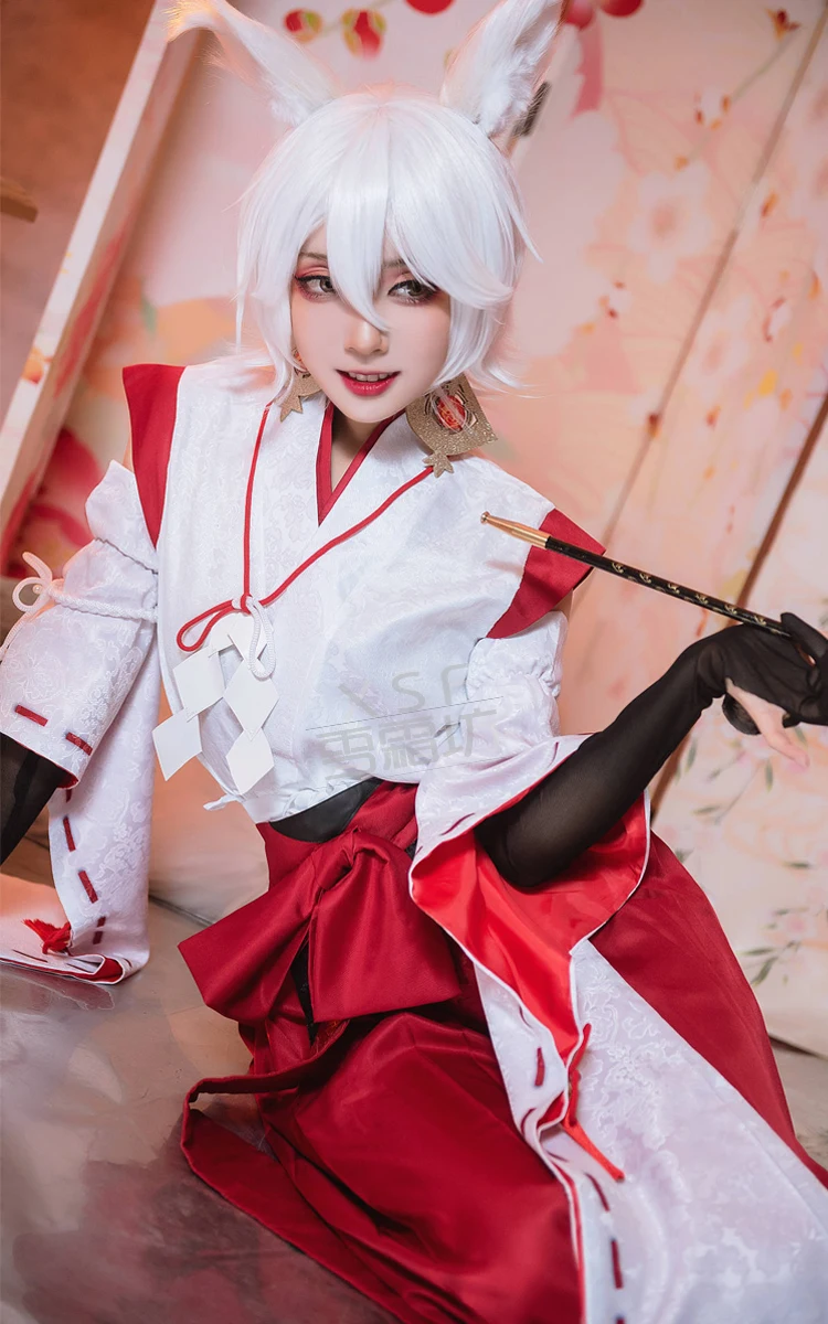 Игровой костюм для косплея Genshin Impact Kitsune Saiguu аниме необычное Кимоно Костюм лисы