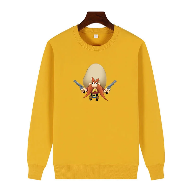 Йосемит Сэм с пистолетом Забавные модные толстовки рисунком флисовая толстовка