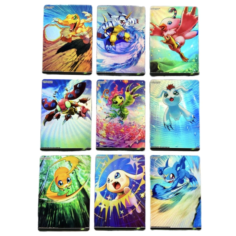 

9pcs/set Digimon Adventure Animation Characters Togemon Patamon Gabumon Flash Card Classics Anime Collection Cards Toy Gift