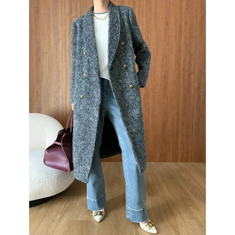 Высококачественный двусторонний дафлкот из флиса в британском стиле с