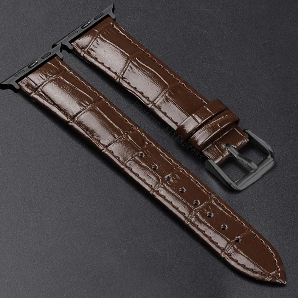 Ремешок с золотой пряжкой для Apple Watch 10 42 мм 46 Ultra 49 Bralcet Iwatch Series 9 7 6 SE 5 44 40 41 45