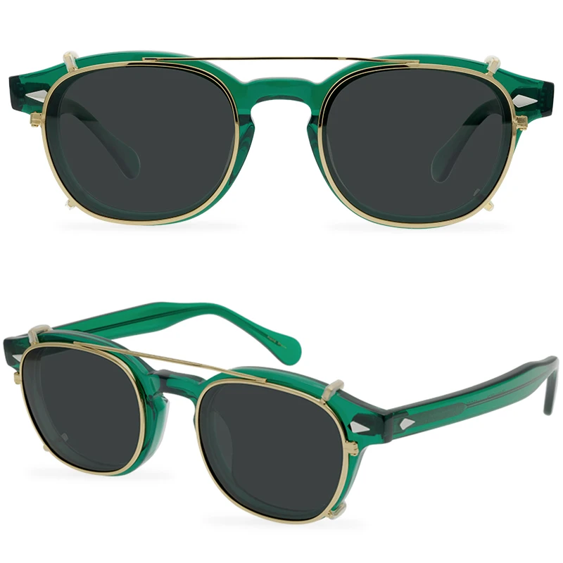 

Классические солнцезащитные очки в стиле ретро с логотипом на застежке для мужчин и женщин, роскошные поляризационные очки 2023