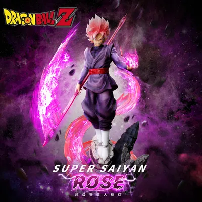

38cm Dragon Ball Super Saiyan Rose Goku Black Zamasu Anime Style Action Figurine PVC Statue Model Collectible Decoration Gift