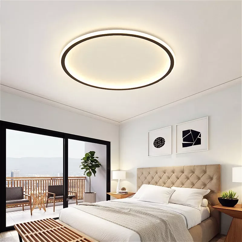 

Simple bedroom lamp living room study lamp round ultra-thin led ceiling lamp restaurant ceiling chandelier Nordic style lighting