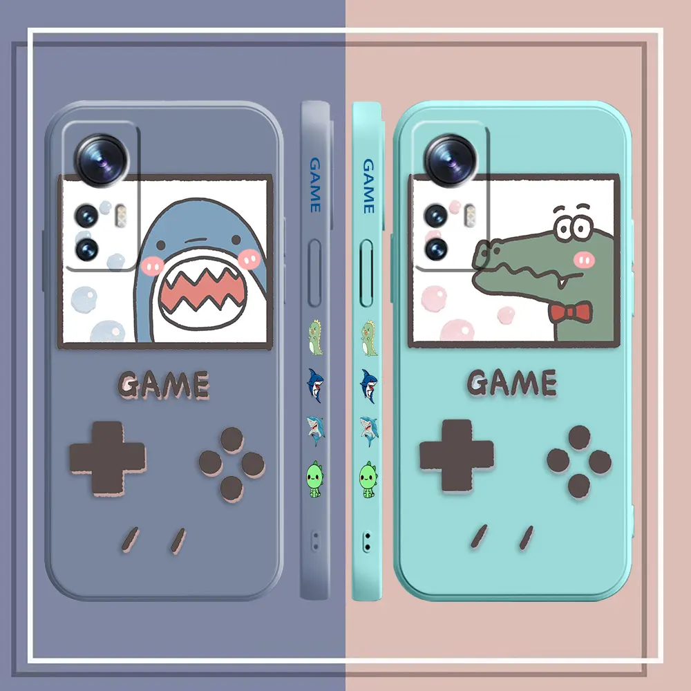 Phone Case For Xiaomi 13 12 12T 12S 11 11T 10 10S 9 Pro Ultra Lite Case Cover Funda Cqoue Shell Capa Game Cartoon Shark Dinosaur