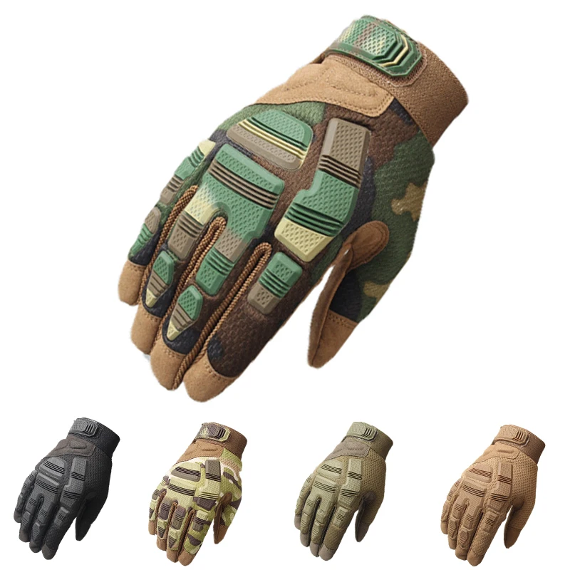 

Камуфляжные тактические перчатки с закрытыми пальцами, армейские военные боевые перчатки для активного отдыха, походов, охоты