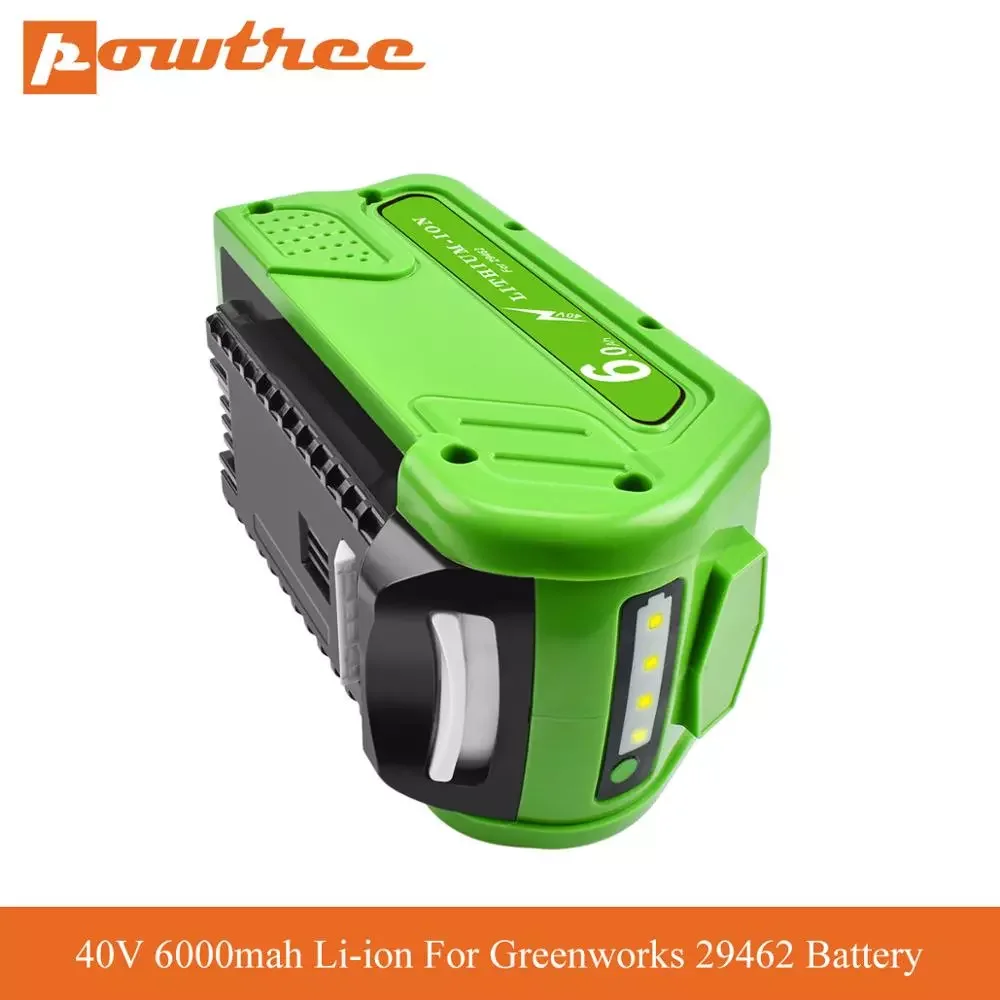 

202340V 6000mah Li-ion Rechargeable Battery Replacement For Greenworks Gen 2 G-MAX 29462 29472 20262 29282 power tool battery L7