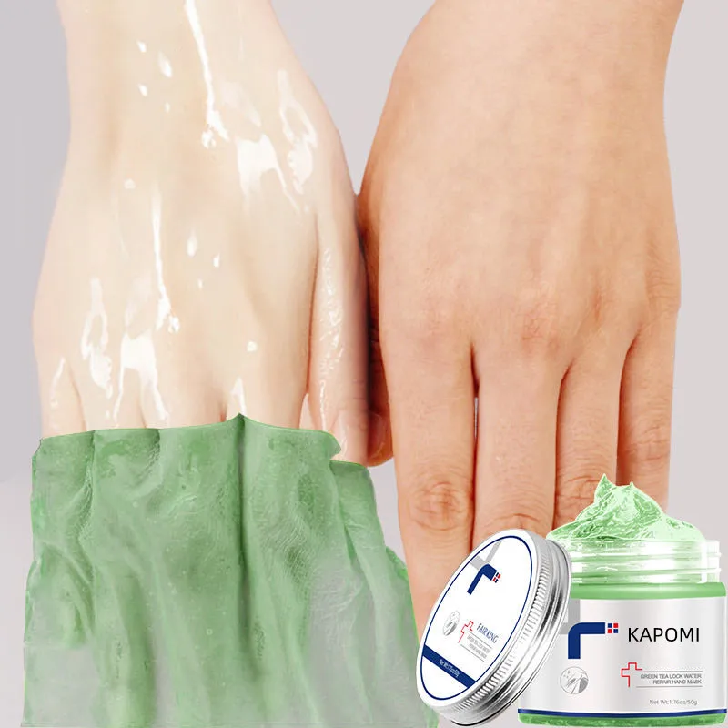

Green Tea Moisturizing Hand Wax Mask Repair Exfoliating Callus Film Anti-Aging Skin Hand Cream Treatment Whitening Hand Care 50g
