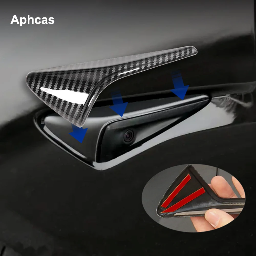 Для Tesla New Model 3 Highland 2024 крышка боковой камеры автомобиля крыло Защитная Наклейка