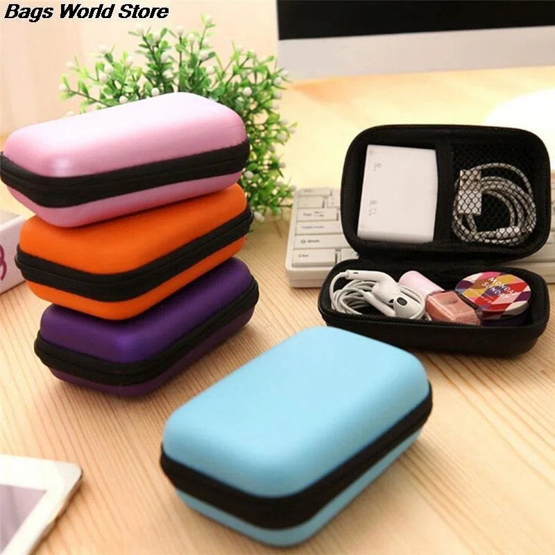

1 шт., Жесткая нейлоновая косметичка для наушников, 6 цветов